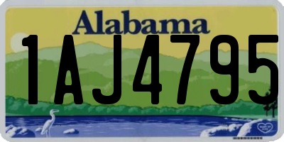 AL license plate 1AJ4795