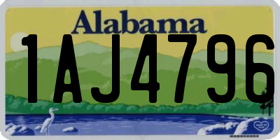 AL license plate 1AJ4796