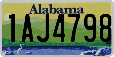 AL license plate 1AJ4798
