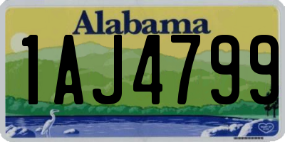 AL license plate 1AJ4799