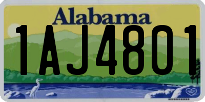 AL license plate 1AJ4801