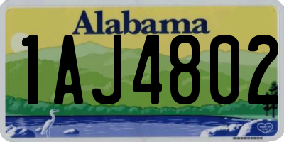 AL license plate 1AJ4802