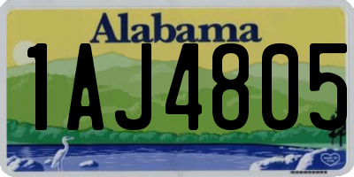 AL license plate 1AJ4805