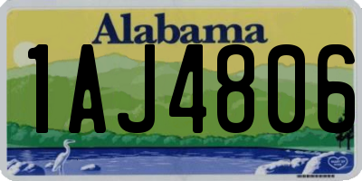 AL license plate 1AJ4806