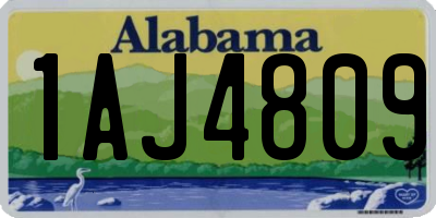 AL license plate 1AJ4809