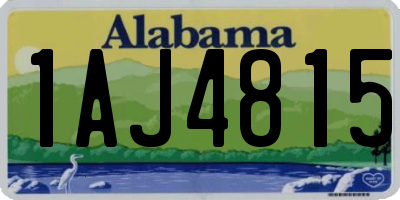 AL license plate 1AJ4815