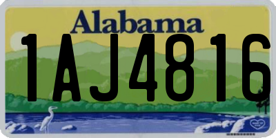 AL license plate 1AJ4816