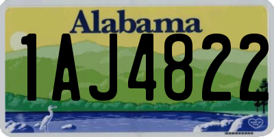AL license plate 1AJ4822