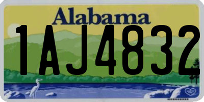 AL license plate 1AJ4832
