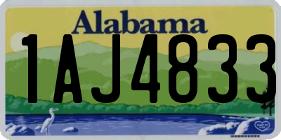 AL license plate 1AJ4833