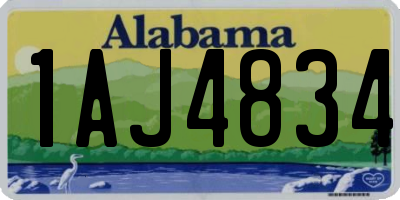 AL license plate 1AJ4834