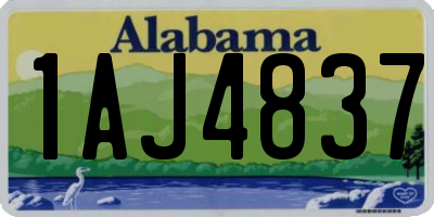 AL license plate 1AJ4837