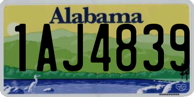 AL license plate 1AJ4839