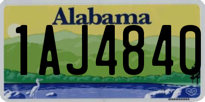 AL license plate 1AJ4840