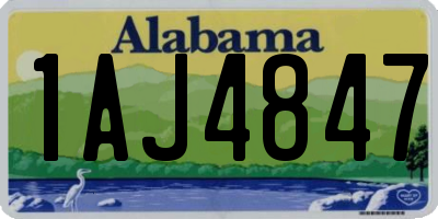 AL license plate 1AJ4847