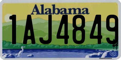 AL license plate 1AJ4849
