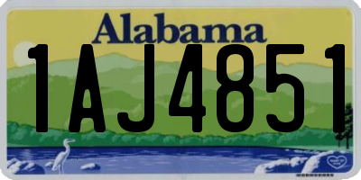 AL license plate 1AJ4851