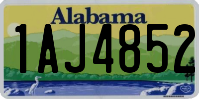 AL license plate 1AJ4852