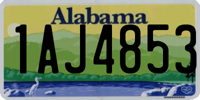 AL license plate 1AJ4853