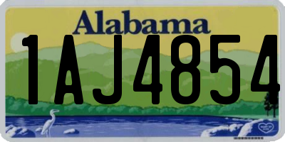 AL license plate 1AJ4854