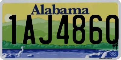 AL license plate 1AJ4860