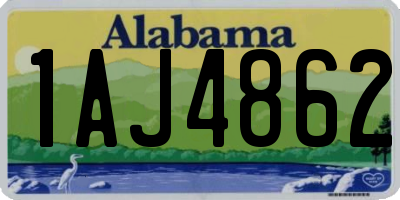 AL license plate 1AJ4862