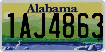 AL license plate 1AJ4863