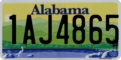 AL license plate 1AJ4865