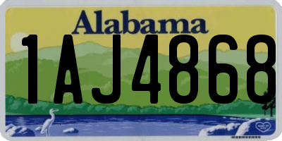AL license plate 1AJ4868