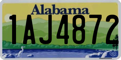 AL license plate 1AJ4872