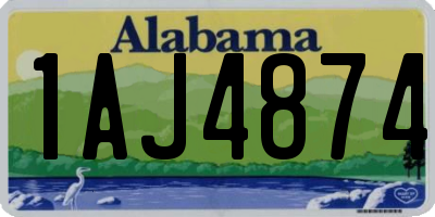 AL license plate 1AJ4874