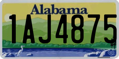 AL license plate 1AJ4875
