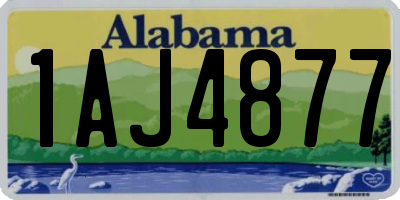 AL license plate 1AJ4877