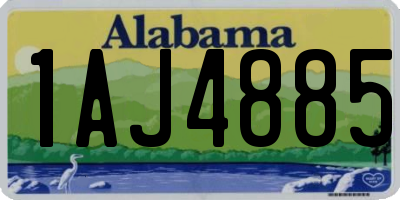 AL license plate 1AJ4885