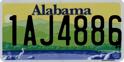AL license plate 1AJ4886