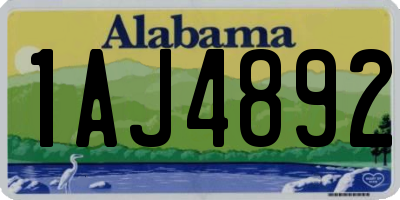 AL license plate 1AJ4892