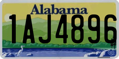 AL license plate 1AJ4896