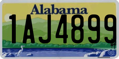 AL license plate 1AJ4899