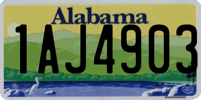 AL license plate 1AJ4903