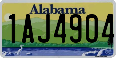 AL license plate 1AJ4904