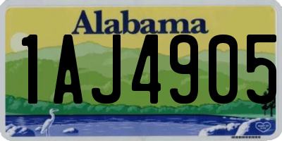 AL license plate 1AJ4905