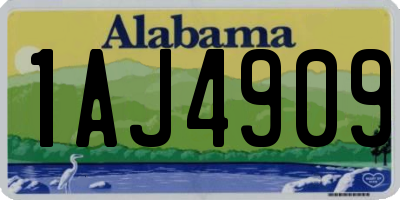 AL license plate 1AJ4909