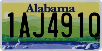 AL license plate 1AJ4910
