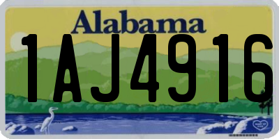 AL license plate 1AJ4916