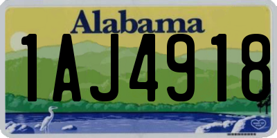AL license plate 1AJ4918