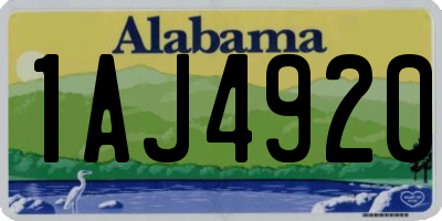 AL license plate 1AJ4920