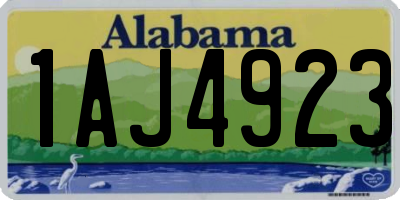 AL license plate 1AJ4923