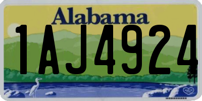 AL license plate 1AJ4924
