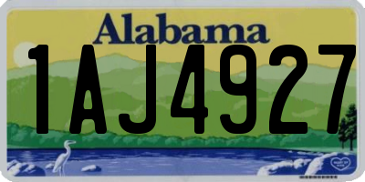 AL license plate 1AJ4927