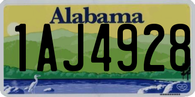 AL license plate 1AJ4928